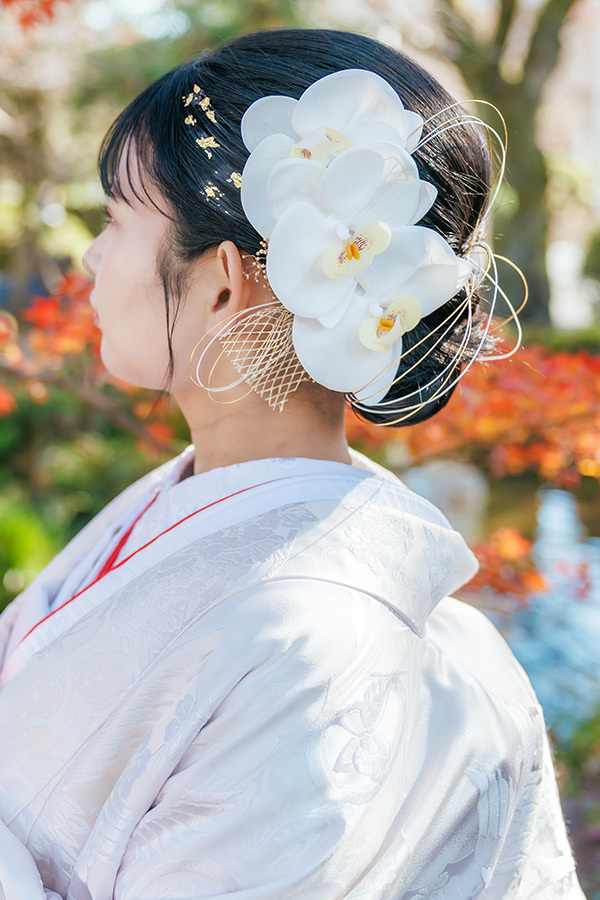 静岡フォトウエディングのフィーノスタイルで撮影した新婦のヘアメイク